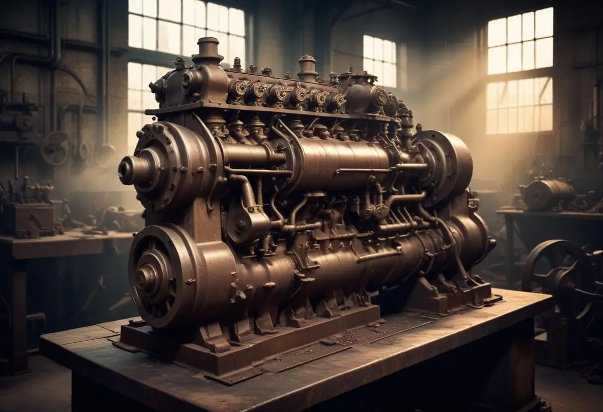 Rudolf Diesel och hans fantastiska motoruppfinning illustration