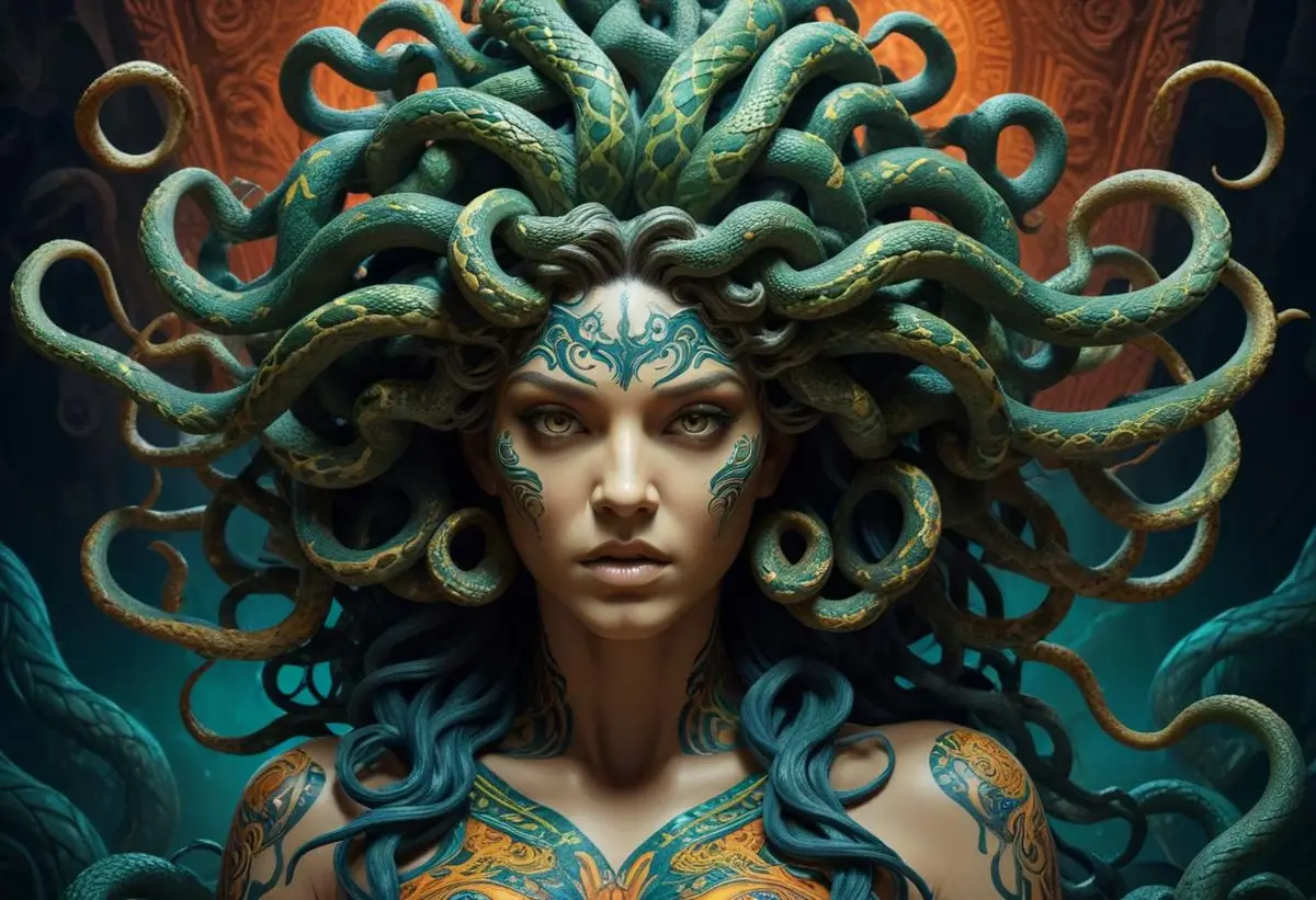 Medusa tatueringens betydelse – en fascinerande historia illustration