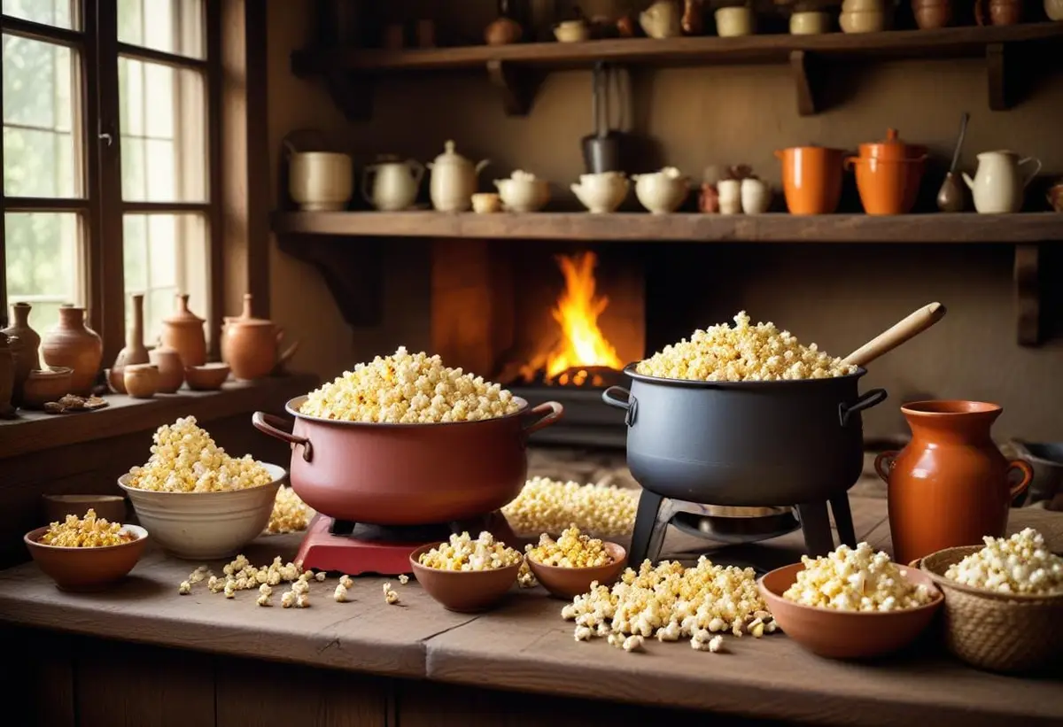 Popcorn historia illustration